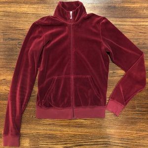 Juicy Couture Burgundy Velour Fairfax Jacket Sz M